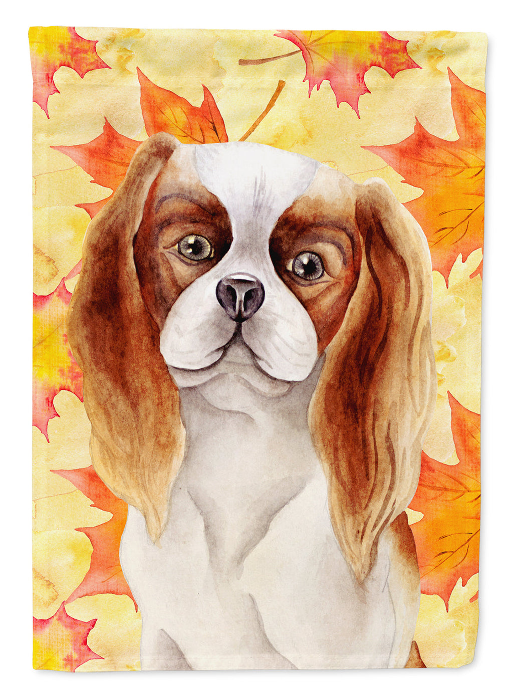 Cavalier Spaniel Fall Garden Flag Mailbox Decorative Yard Banner Outside Patio Artwork for Flower Beds, Garden Size, Multicolor