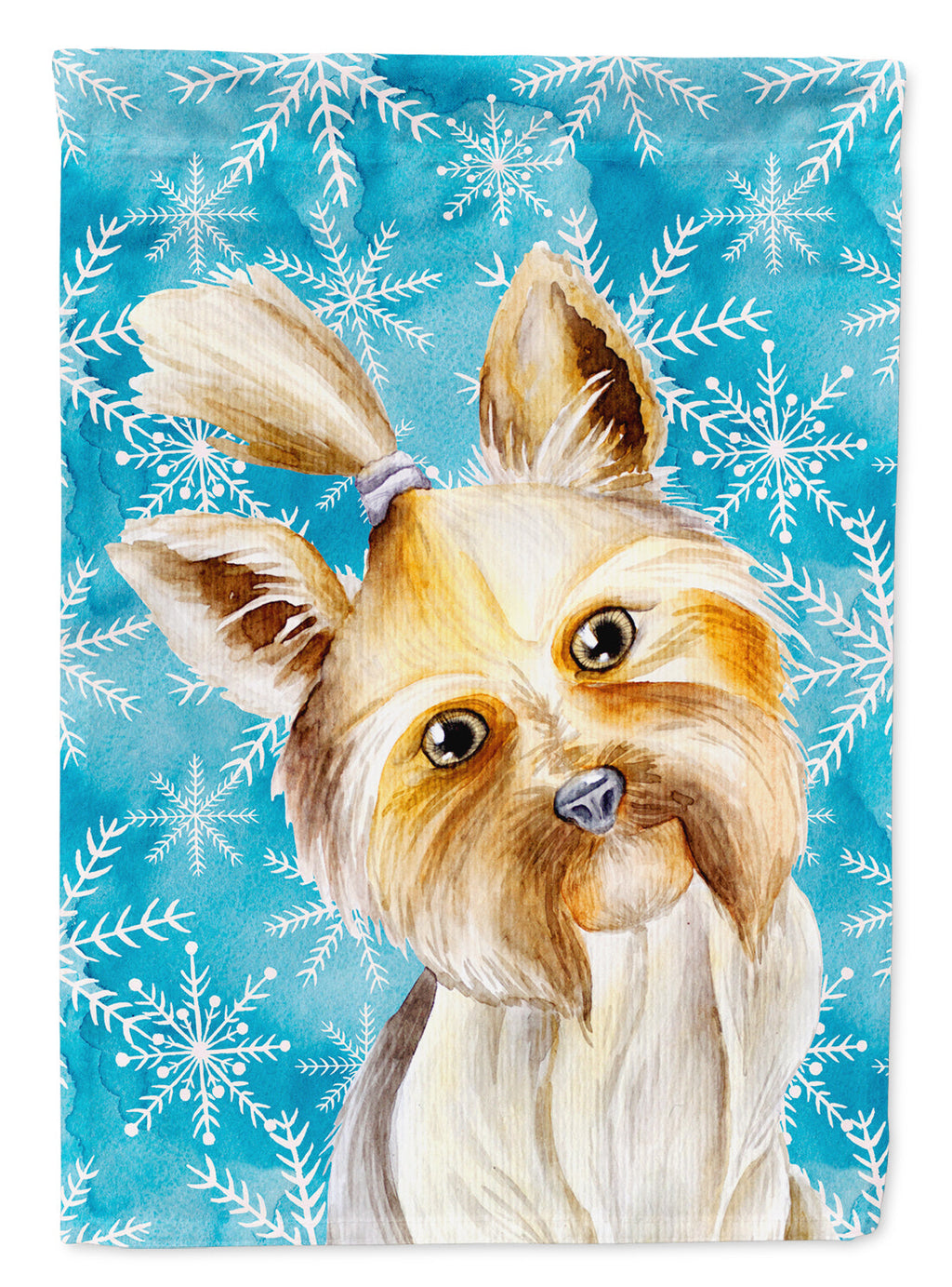 Yorkie Yorkshier Terrier Winter Garden Flag Mailbox Decorative Yard Banner Outside Patio Artwork for Flower Beds, Garden Size, Multicolor