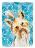 Yorkie Yorkshier Terrier Winter Garden Flag Mailbox Decorative Yard Banner Outside Patio Artwork for Flower Beds, Garden Size, Multicolor