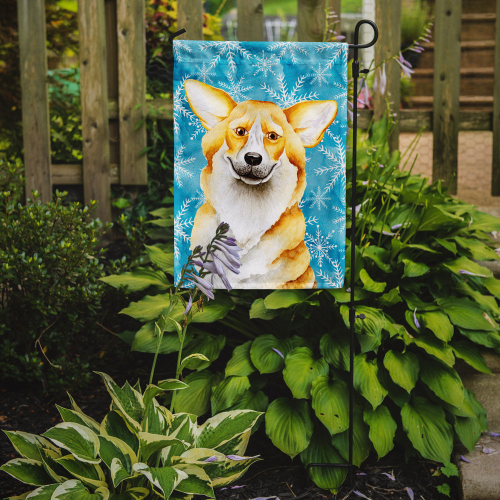 Corgi Winter Garden Flag Mailbox Decorative Yard Banner Outside Patio Artwork for Flower Beds, Garden Size, Multicolor