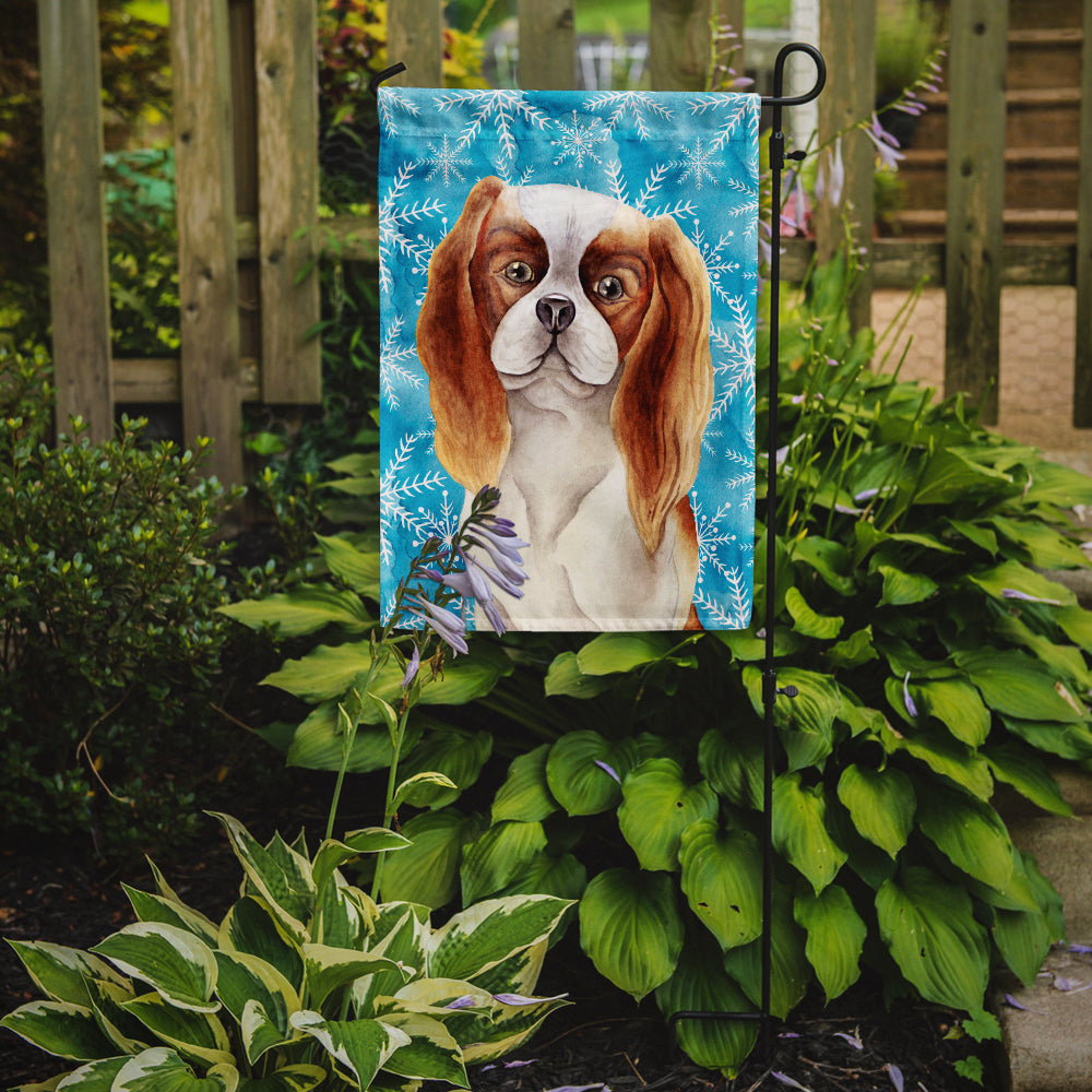 Cavalier Spaniel Winter Garden Flag Mailbox Decorative Yard Banner Outside Patio Artwork for Flower Beds, Garden Size, Multicolor