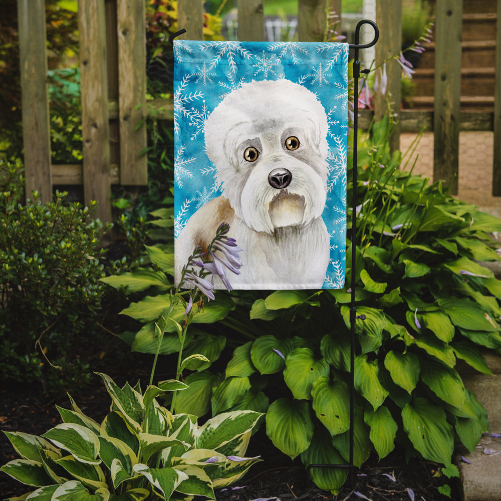 Dandie Dinmont Winter Garden Flag Mailbox Decorative Yard Banner Outside Patio Artwork for Flower Beds, Garden Size, Multicolor
