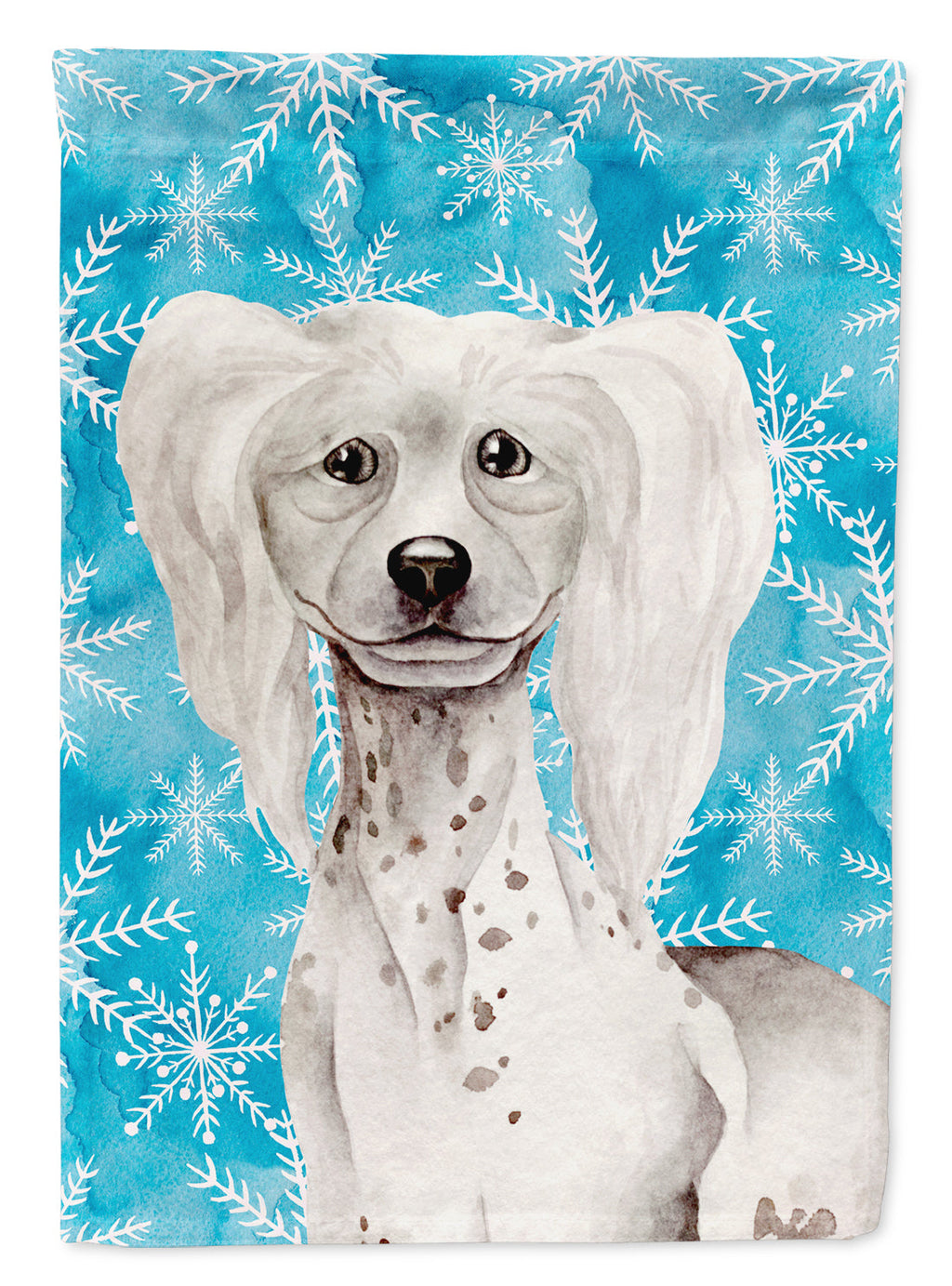 Chinese Crested Winter Garden Flag Mailbox Decorative Yard Banner Outside Patio Artwork for Flower Beds, Garden Size, Multicolor