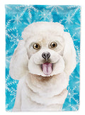 Bichon Frise Winter Garden Flag Mailbox Decorative Yard Banner Outside Patio Artwork for Flower Beds, Garden Size, Multicolor
