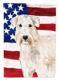 Patriotic USA Wheaten Terrier Garden Flag Mailbox Decorative Yard Banner Outside Patio Artwork for Flower Beds, Garden Size, Multicolor