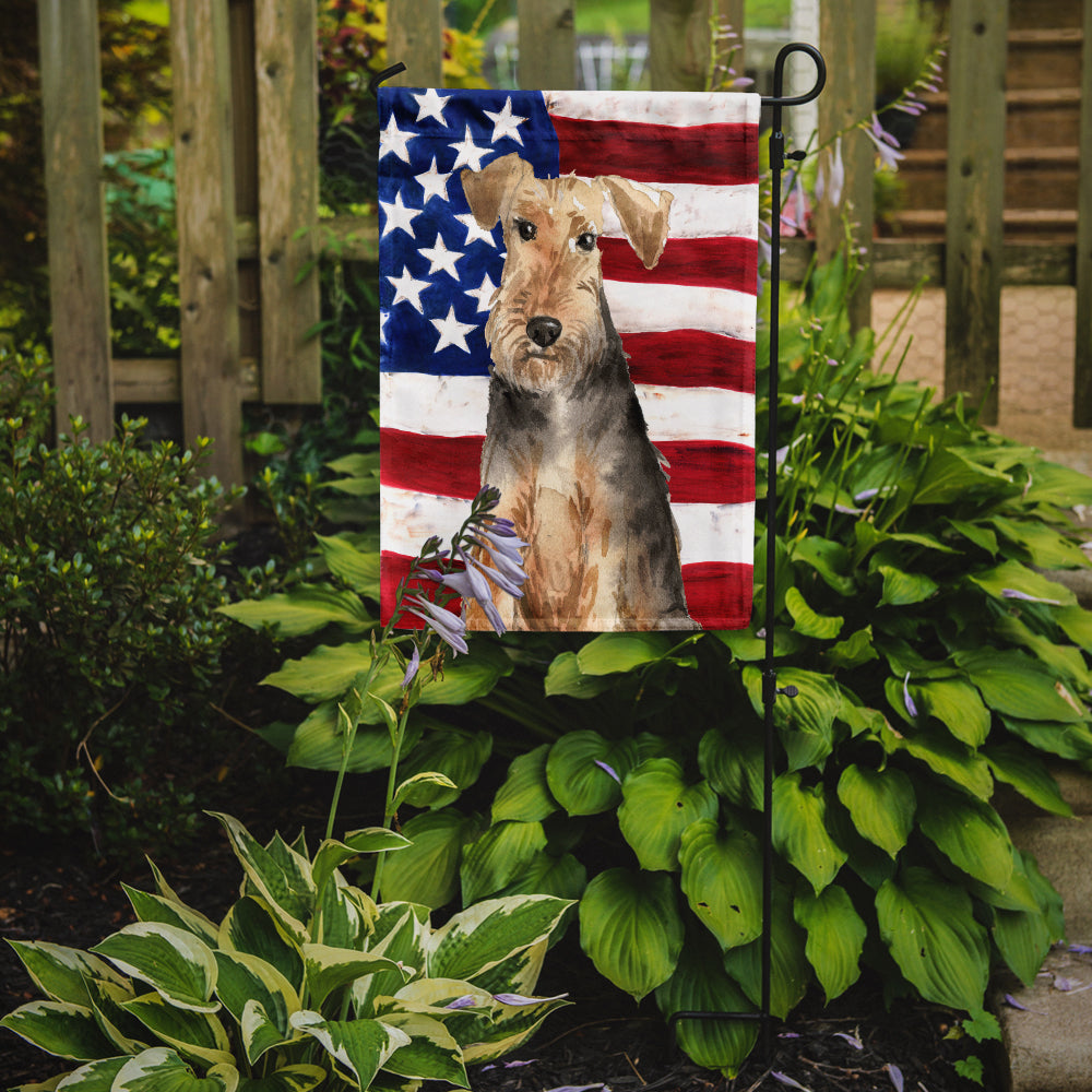 Patriotic USA Welsh Terrier Garden Flag Mailbox Decorative Yard Banner Outside Patio Artwork for Flower Beds, Garden Size, Multicolor