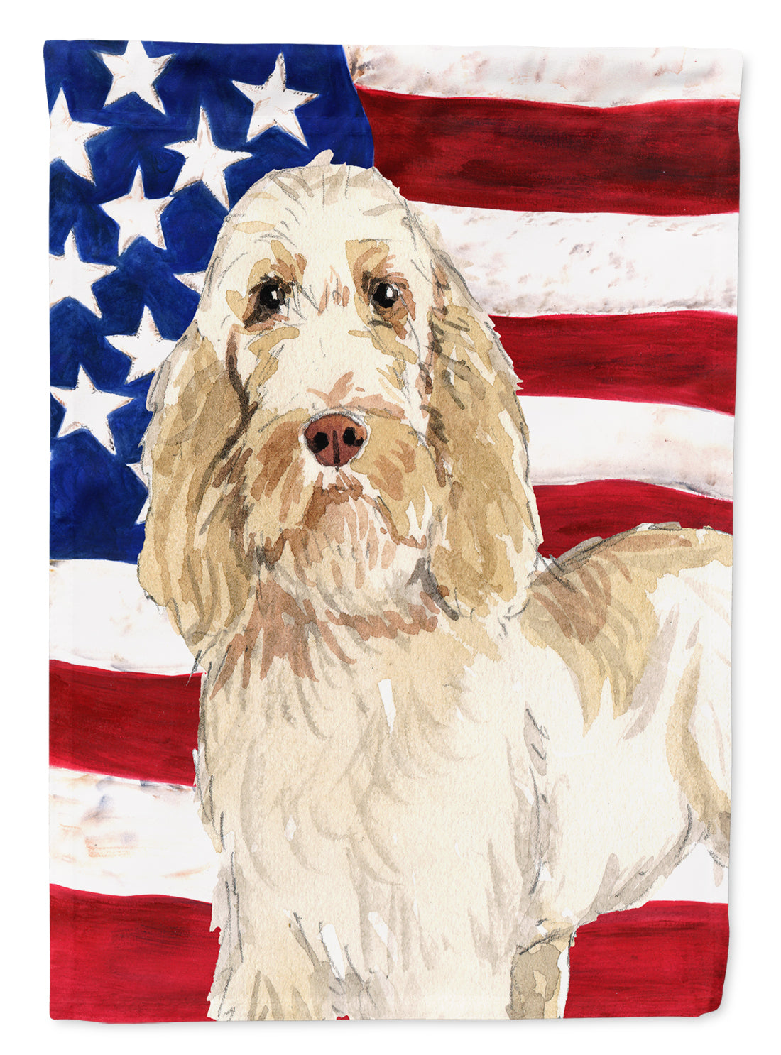 Patriotic USA Spinone Italiano Garden Flag Mailbox Decorative Yard Banner Outside Patio Artwork for Flower Beds, Garden Size, Multicolor