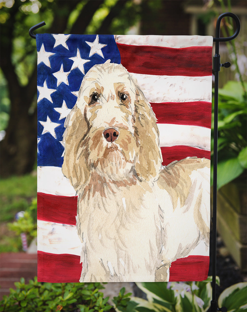 Patriotic USA Spinone Italiano Garden Flag Mailbox Decorative Yard Banner Outside Patio Artwork for Flower Beds, Garden Size, Multicolor