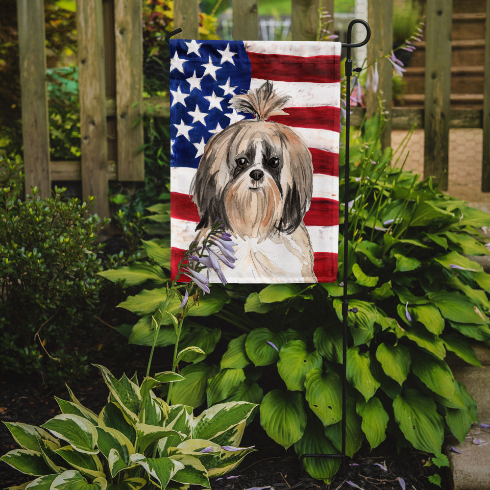 Patriotic USA Shih Tzu Garden Flag Mailbox Decorative Yard Banner Outside Patio Artwork for Flower Beds, Garden Size, Multicolor