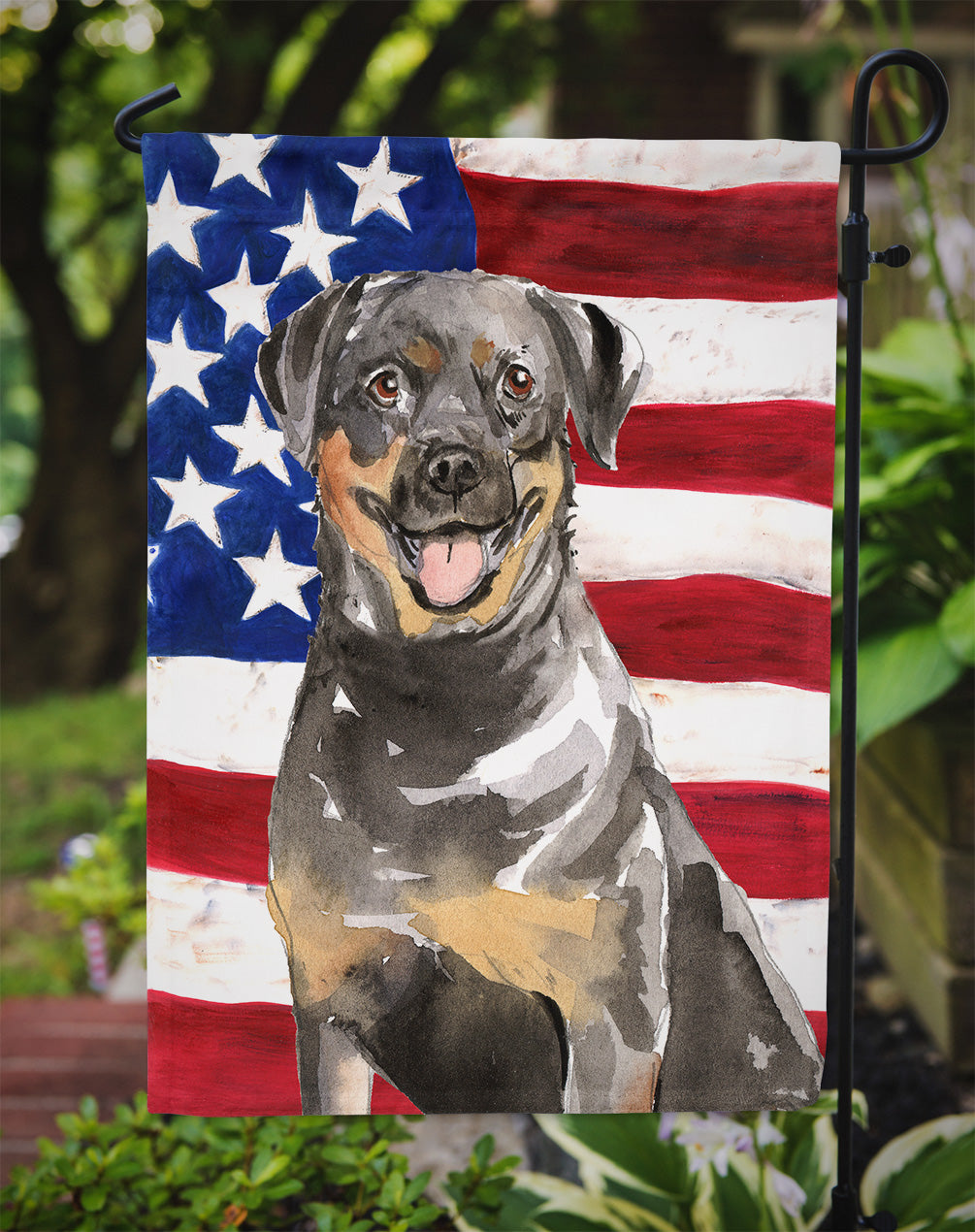 Patriotic USA Rottweiler Garden Flag Mailbox Decorative Yard Banner Outside Patio Artwork for Flower Beds, Garden Size, Multicolor