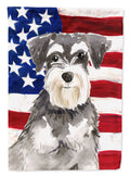 Patriotic USA Schnauzer #2 Garden Flag Mailbox Decorative Yard Banner Outside Patio Artwork for Flower Beds, Garden Size, Multicolor