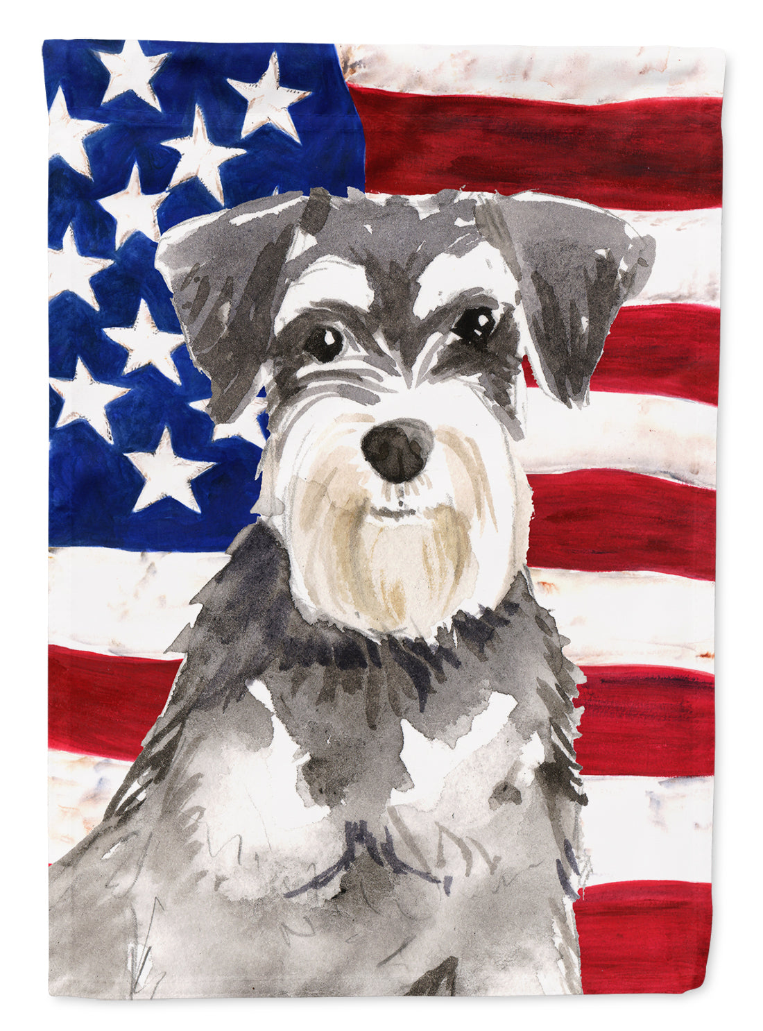 Patriotic USA Schnauzer #2 Garden Flag Mailbox Decorative Yard Banner Outside Patio Artwork for Flower Beds, Garden Size, Multicolor