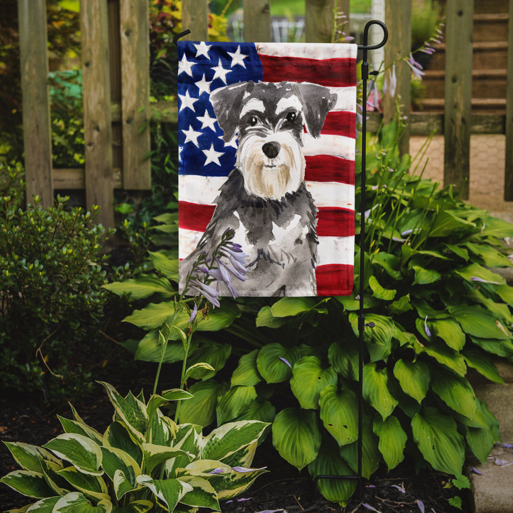 Patriotic USA Schnauzer #2 Garden Flag Mailbox Decorative Yard Banner Outside Patio Artwork for Flower Beds, Garden Size, Multicolor