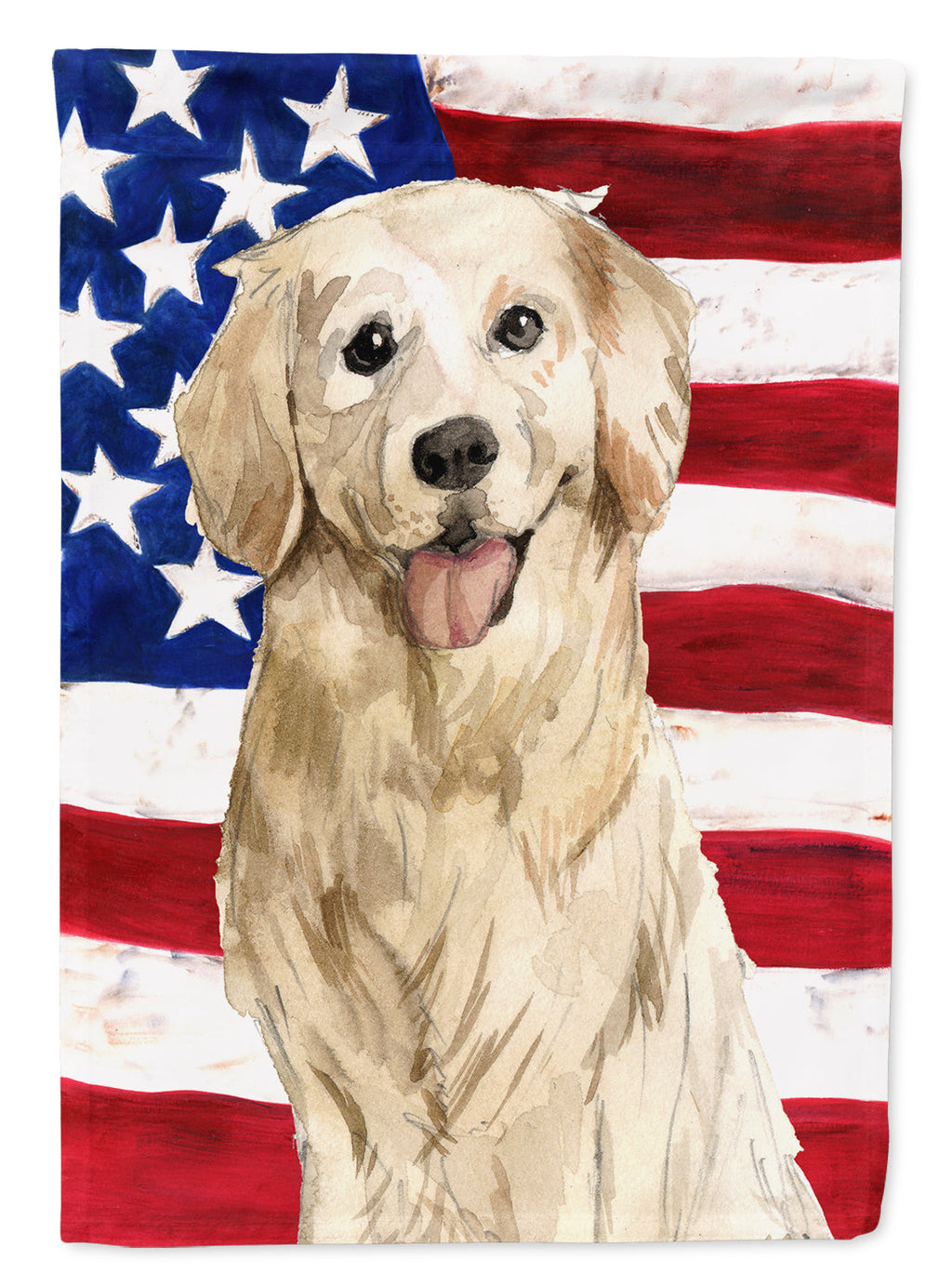 Patriotic USA Golden Retriever Garden Flag Mailbox Decorative Yard Banner Outside Patio Artwork for Flower Beds, Garden Size, Multicolor