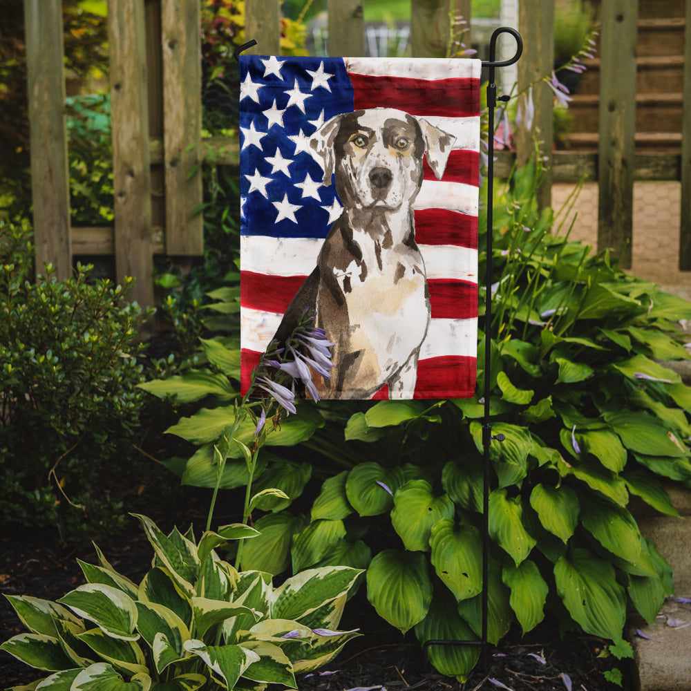 Patriotic USA Catahoula Leopard Dog Garden Flag Mailbox Decorative Yard Banner Outside Patio Artwork for Flower Beds, Garden Size, Multicolor