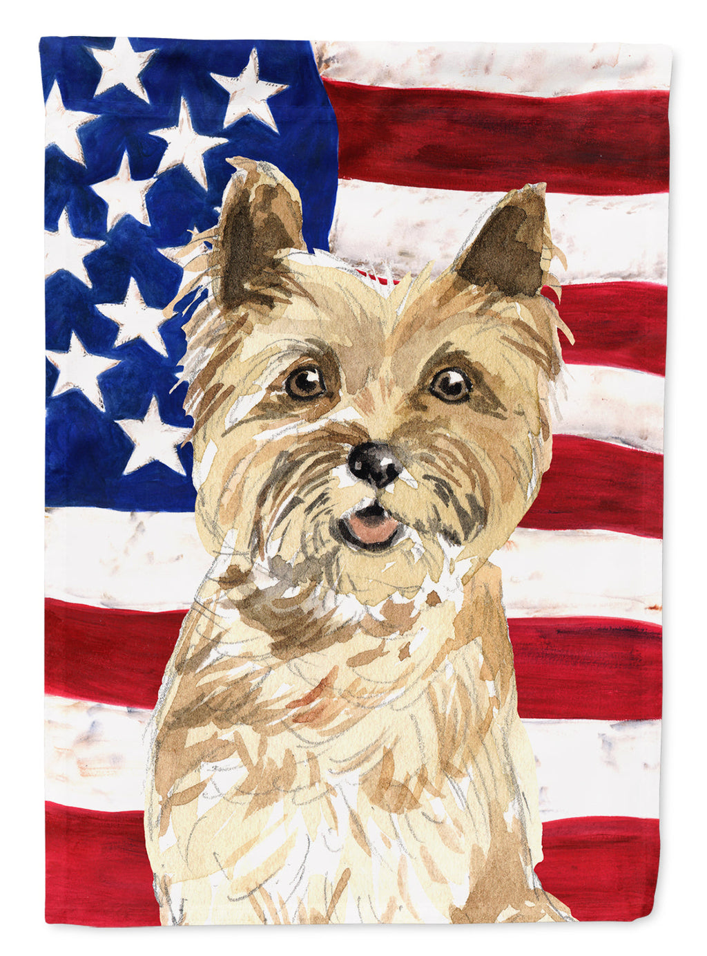 Patriotic USA Cairn Terrier Garden Flag Mailbox Decorative Yard Banner Outside Patio Artwork for Flower Beds, Garden Size, Multicolor