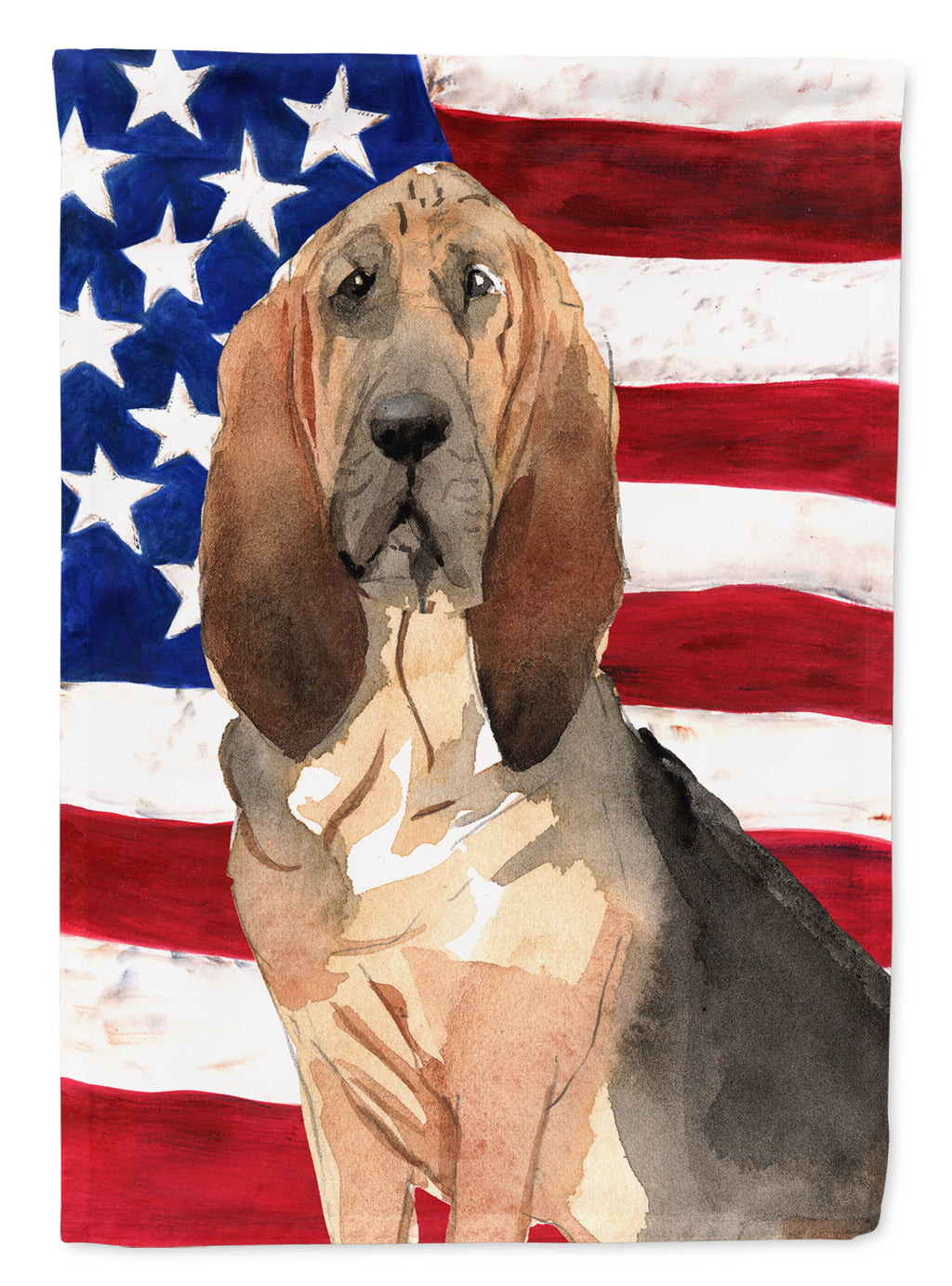 Patriotic USA Bloodhound Garden Flag Mailbox Decorative Yard Banner Outside Patio Artwork for Flower Beds, Garden Size, Multicolor