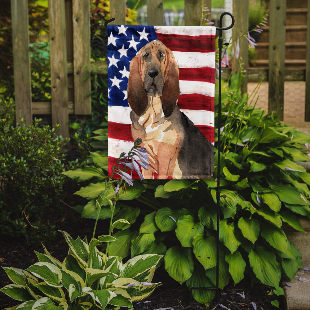 Patriotic USA Bloodhound Garden Flag Mailbox Decorative Yard Banner Outside Patio Artwork for Flower Beds, Garden Size, Multicolor