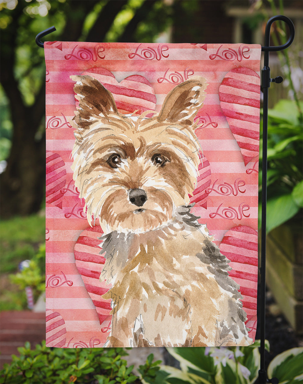 Love a Yorkie Yorkshire Terrier Garden Flag Mailbox Decorative Yard Banner Outside Patio Artwork for Flower Beds, Garden Size, Multicolor