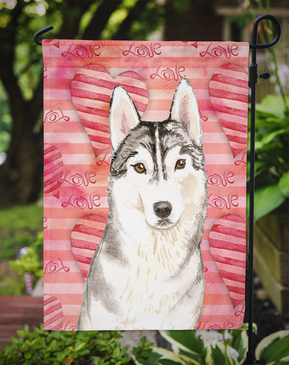 Love a Siberian Husky Garden Flag Mailbox Decorative Yard Banner Outside Patio Artwork for Flower Beds, Garden Size, Multicolor