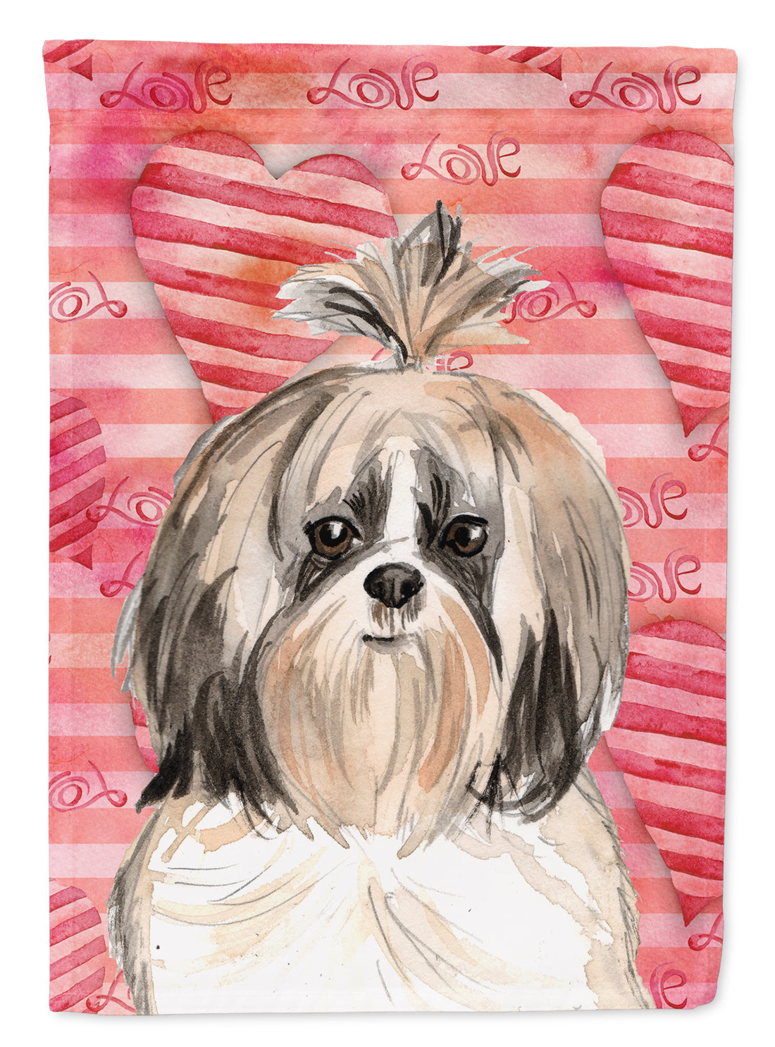Love a Shih Tzu Garden Flag Mailbox Decorative Yard Banner Outside Patio Artwork for Flower Beds, Garden Size, Multicolor