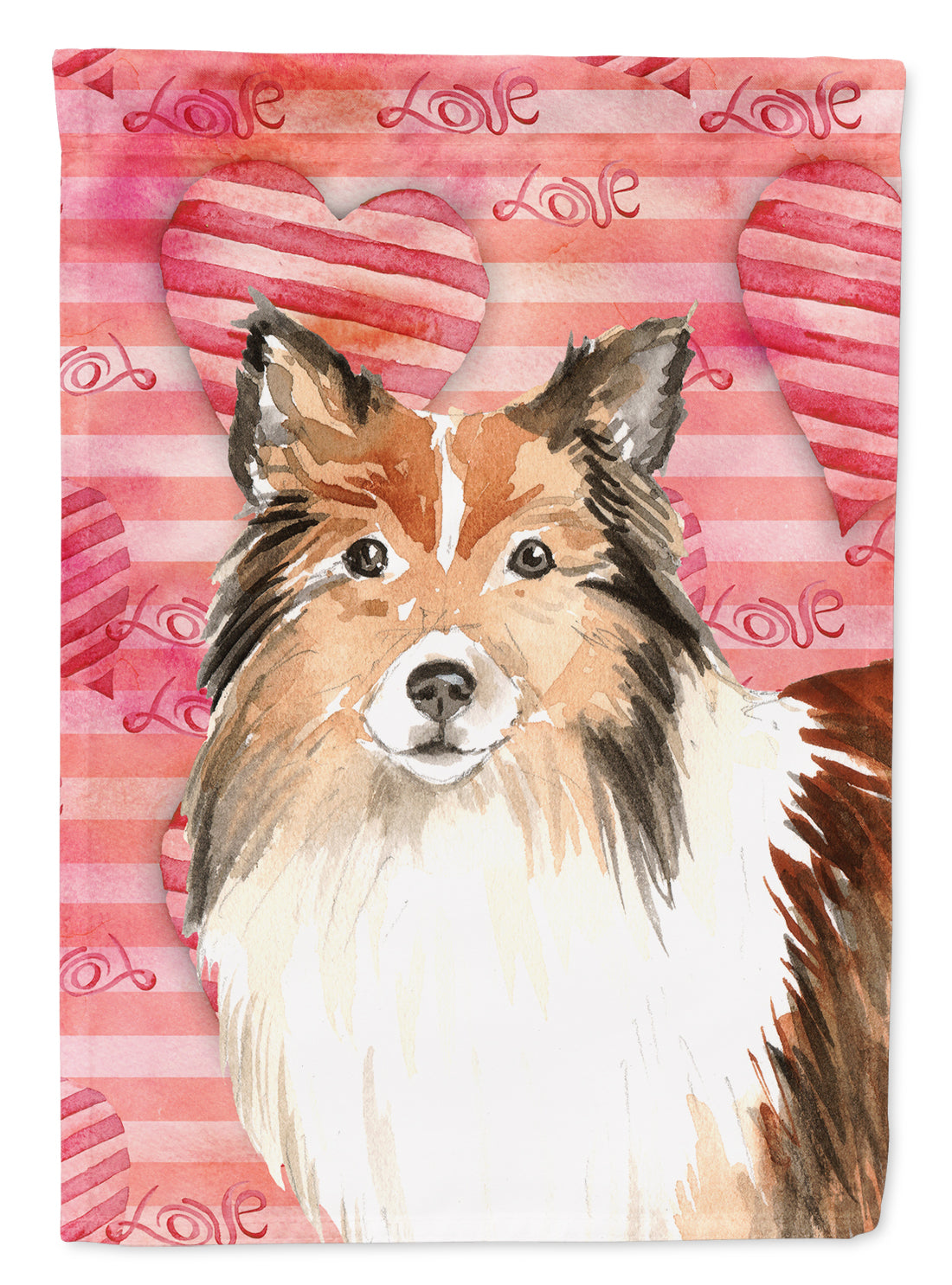 Love a Sheltie Garden Flag Mailbox Decorative Yard Banner Outside Patio Artwork for Flower Beds, Garden Size, Multicolor