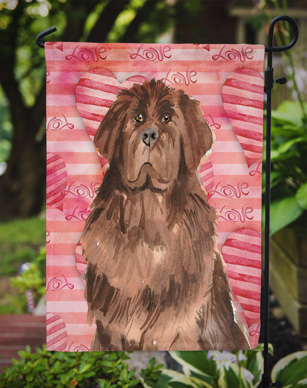Love a Newfoundland Garden Flag Mailbox Decorative Yard Banner Outside Patio Artwork for Flower Beds, Garden Size, Multicolor