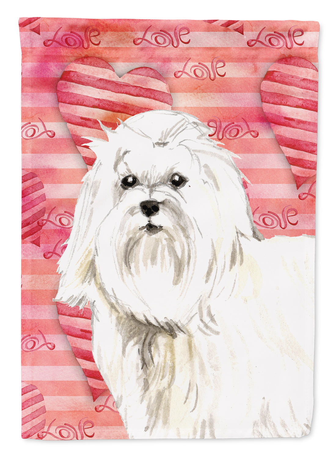 Love a Maltese Garden Flag Mailbox Decorative Yard Banner Outside Patio Artwork for Flower Beds, Garden Size, Multicolor