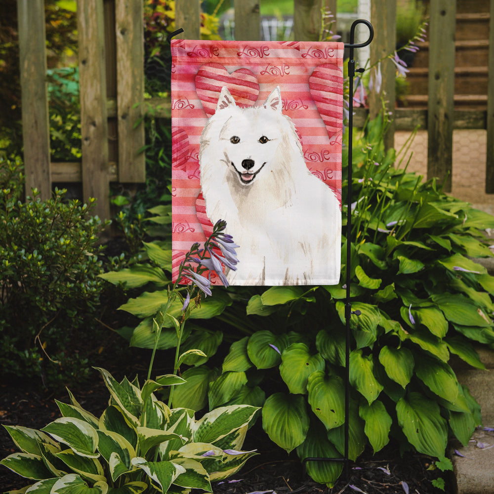 Love a Japanese Spitz Garden Flag Mailbox Decorative Yard Banner Outside Patio Artwork for Flower Beds, Garden Size, Multicolor