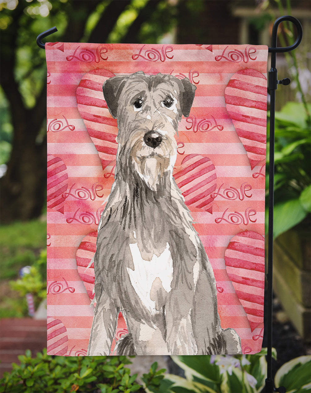 Love a Irish Wolfhound Garden Flag Mailbox Decorative Yard Banner Outside Patio Artwork for Flower Beds, Garden Size, Multicolor