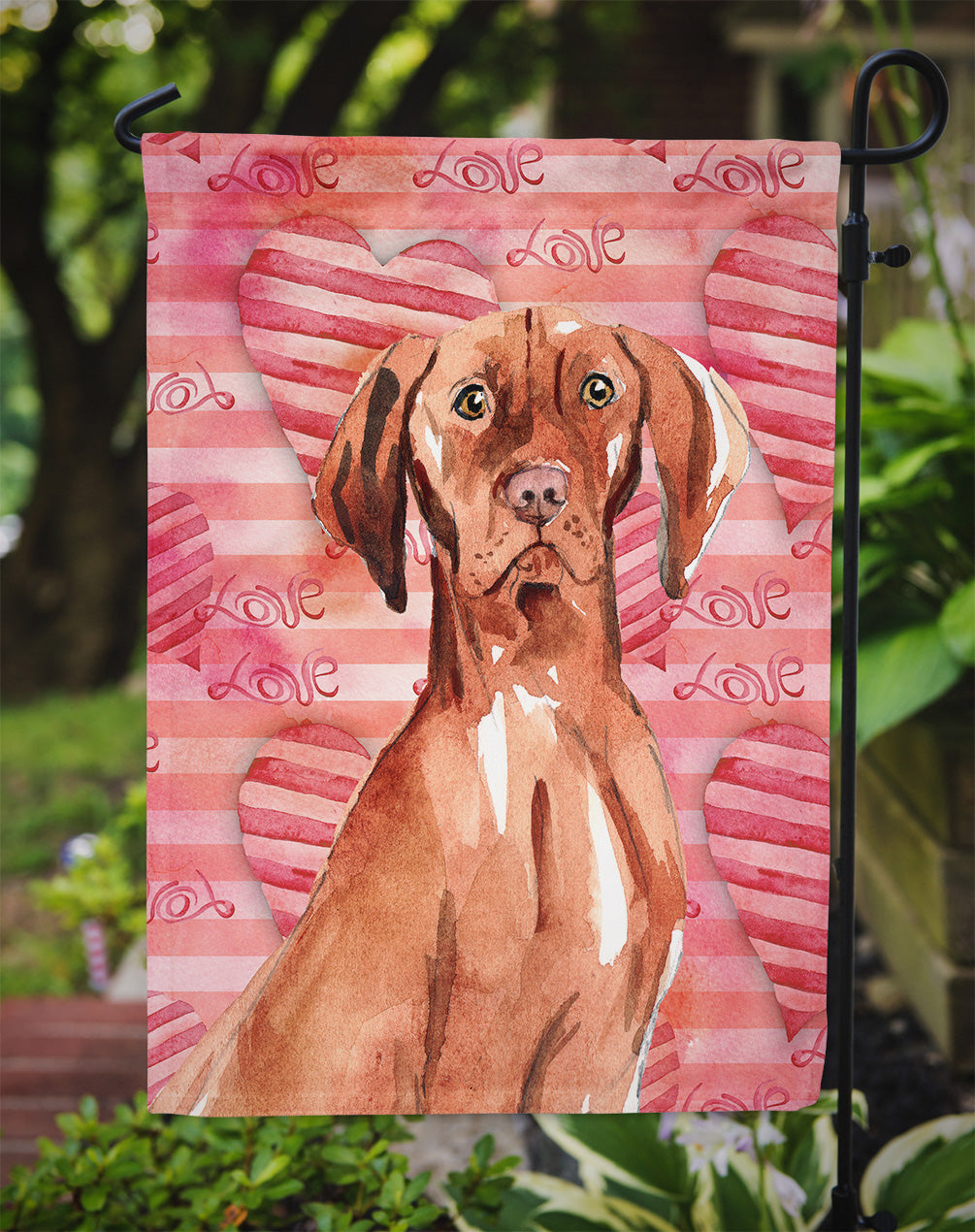 Love a Vizsla Garden Flag Mailbox Decorative Yard Banner Outside Patio Artwork for Flower Beds, Garden Size, Multicolor