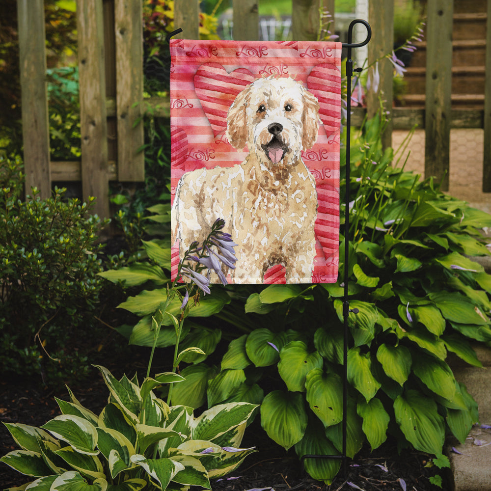 Love a Goldendoodle Garden Flag Mailbox Decorative Yard Banner Outside Patio Artwork for Flower Beds, Garden Size, Multicolor