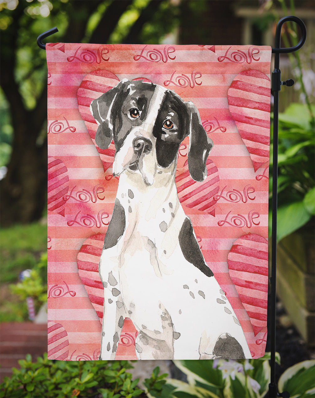 Love a English Pointer Garden Flag Mailbox Decorative Yard Banner Outside Patio Artwork for Flower Beds, Garden Size, Multicolor