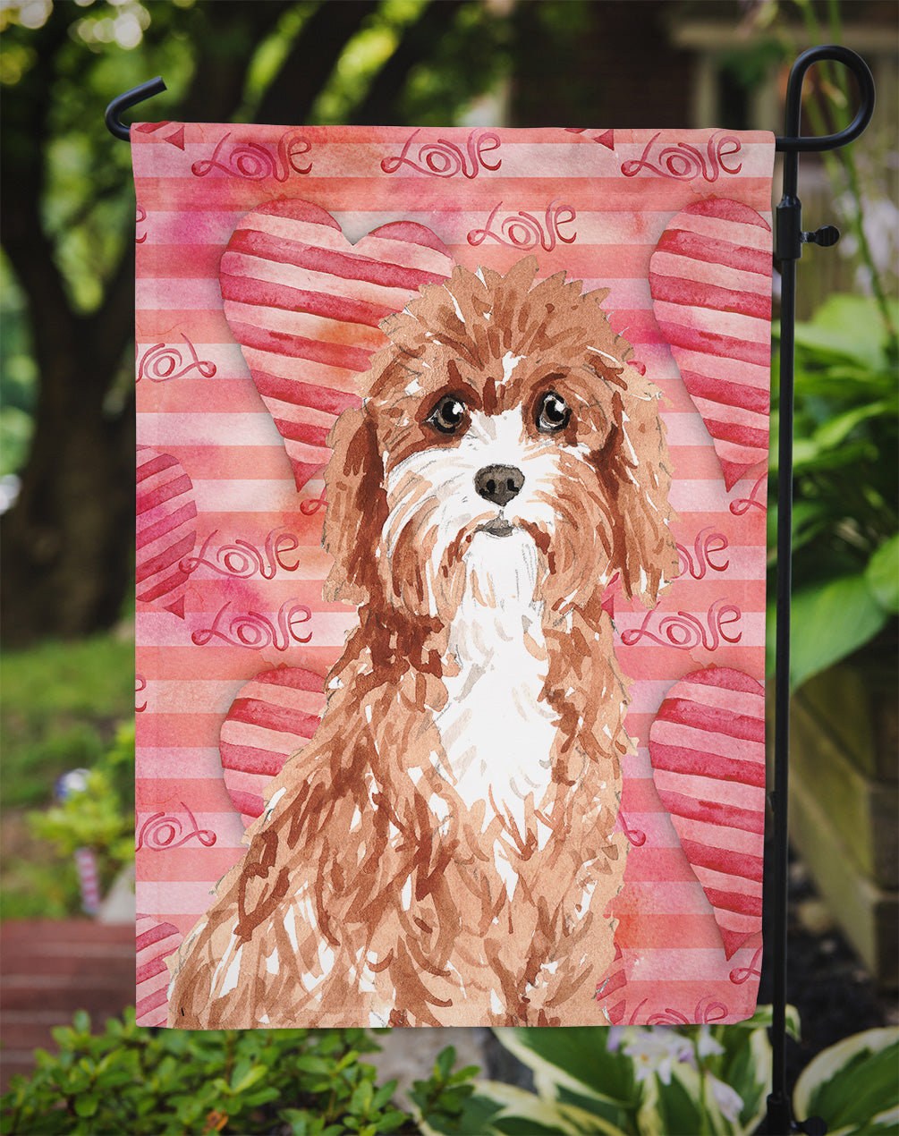 Love a Cavapoo Garden Flag Mailbox Decorative Yard Banner Outside Patio Artwork for Flower Beds, Garden Size, Multicolor