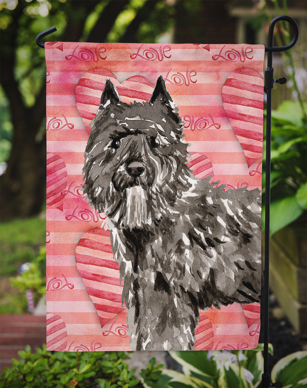Love a Bouvier des Flandres Garden Flag Mailbox Decorative Yard Banner Outside Patio Artwork for Flower Beds, Garden Size, Multicolor