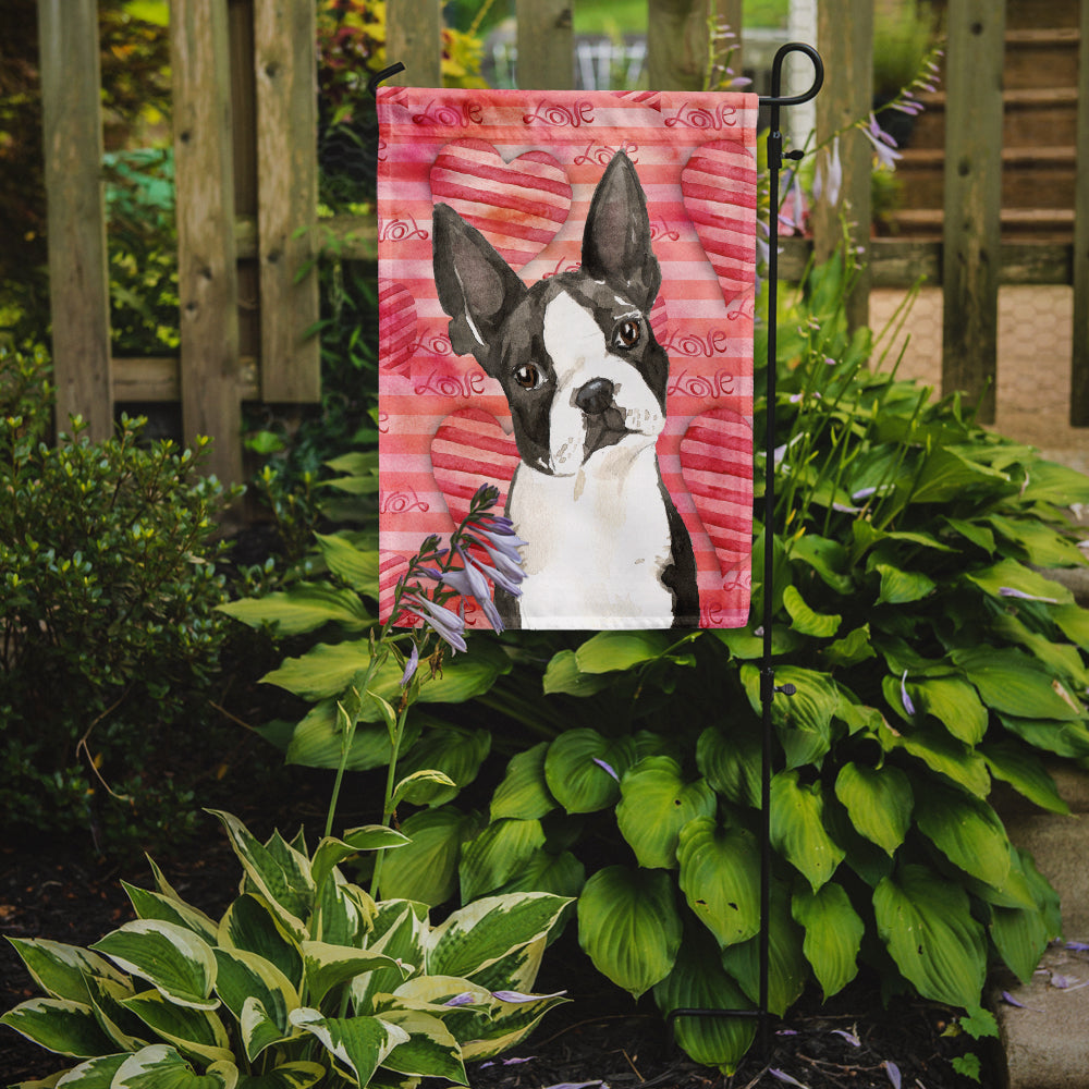 Love a Boston Terrier Garden Flag Mailbox Decorative Yard Banner Outside Patio Artwork for Flower Beds, Garden Size, Multicolor