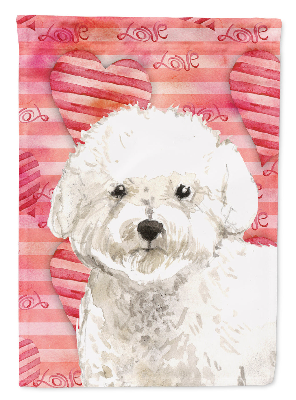 Love a Bichon Frise Garden Flag Mailbox Decorative Yard Banner Outside Patio Artwork for Flower Beds, Garden Size, Multicolor