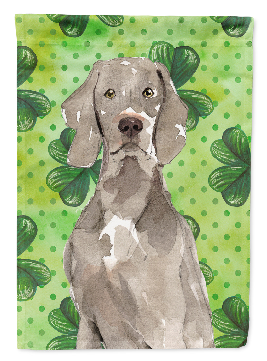 Shamrocks Weimaraner Garden Flag Mailbox Decorative Yard Banner Outside Patio Artwork for Flower Beds, Garden Size, Multicolor