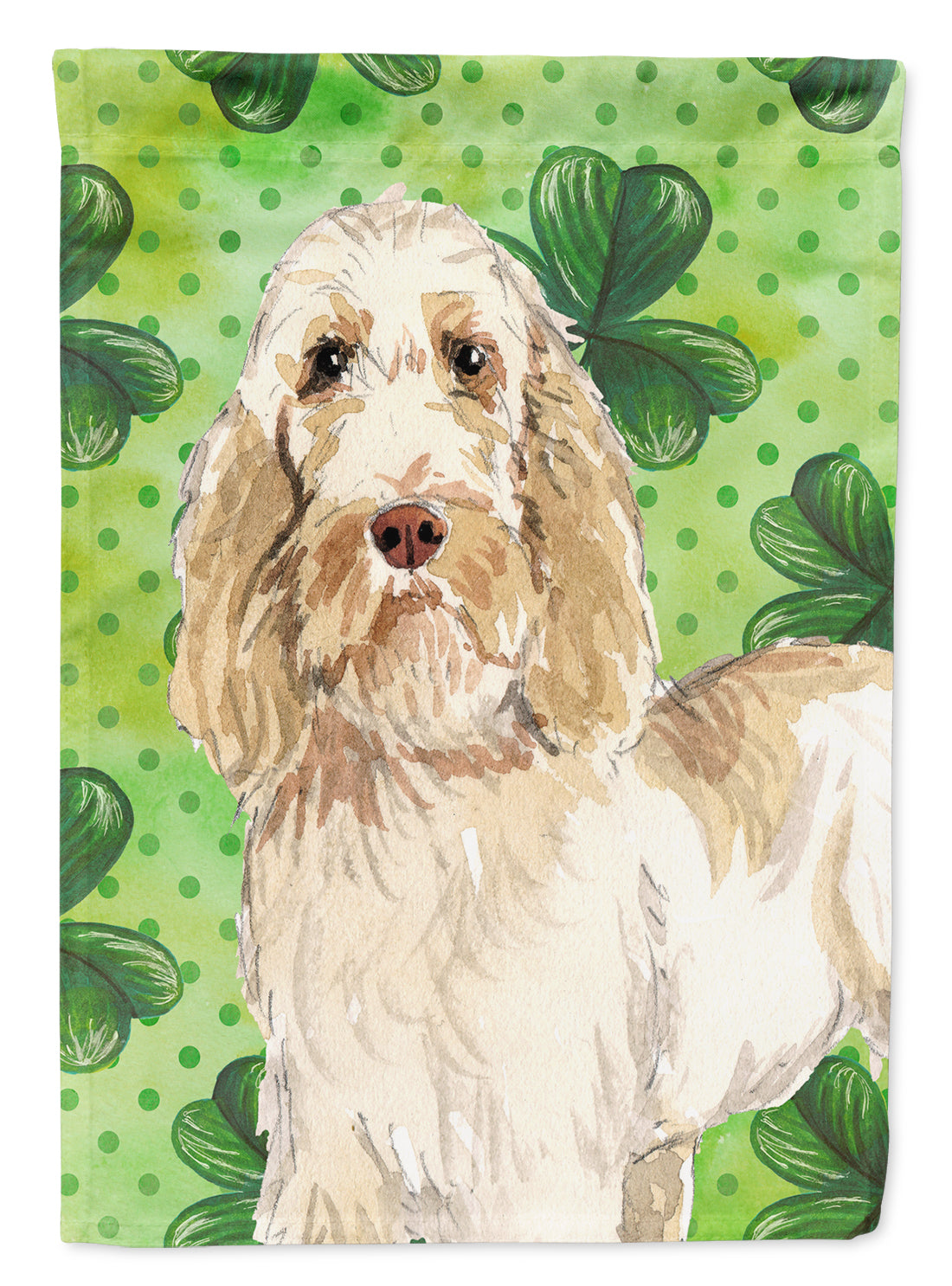 Shamrocks Spinone Italiano Garden Flag Mailbox Decorative Yard Banner Outside Patio Artwork for Flower Beds, Garden Size, Multicolor