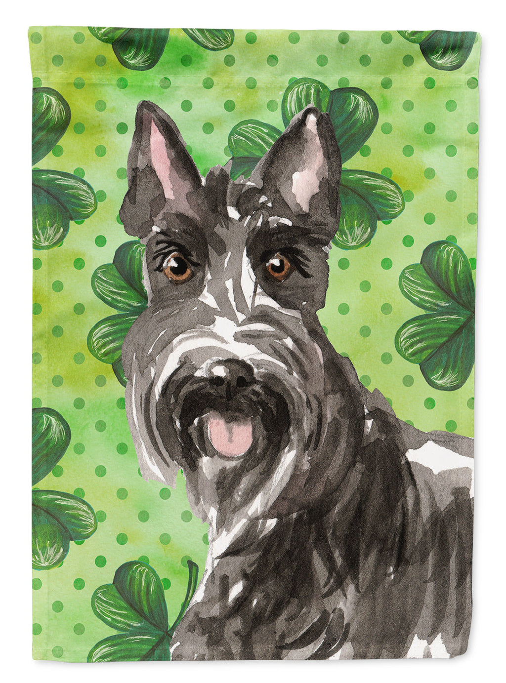 Shamrocks Scottish Terrier Garden Flag Mailbox Decorative Yard Banner Outside Patio Artwork for Flower Beds, Garden Size, Multicolor