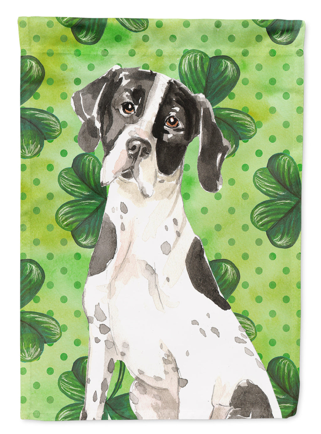 Shamrocks English Pointer Garden Flag Mailbox Decorative Yard Banner Outside Patio Artwork for Flower Beds, Garden Size, Multicolor