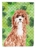 Shamrocks Cavapoo Garden Flag Mailbox Decorative Yard Banner Outside Patio Artwork for Flower Beds, Garden Size, Multicolor