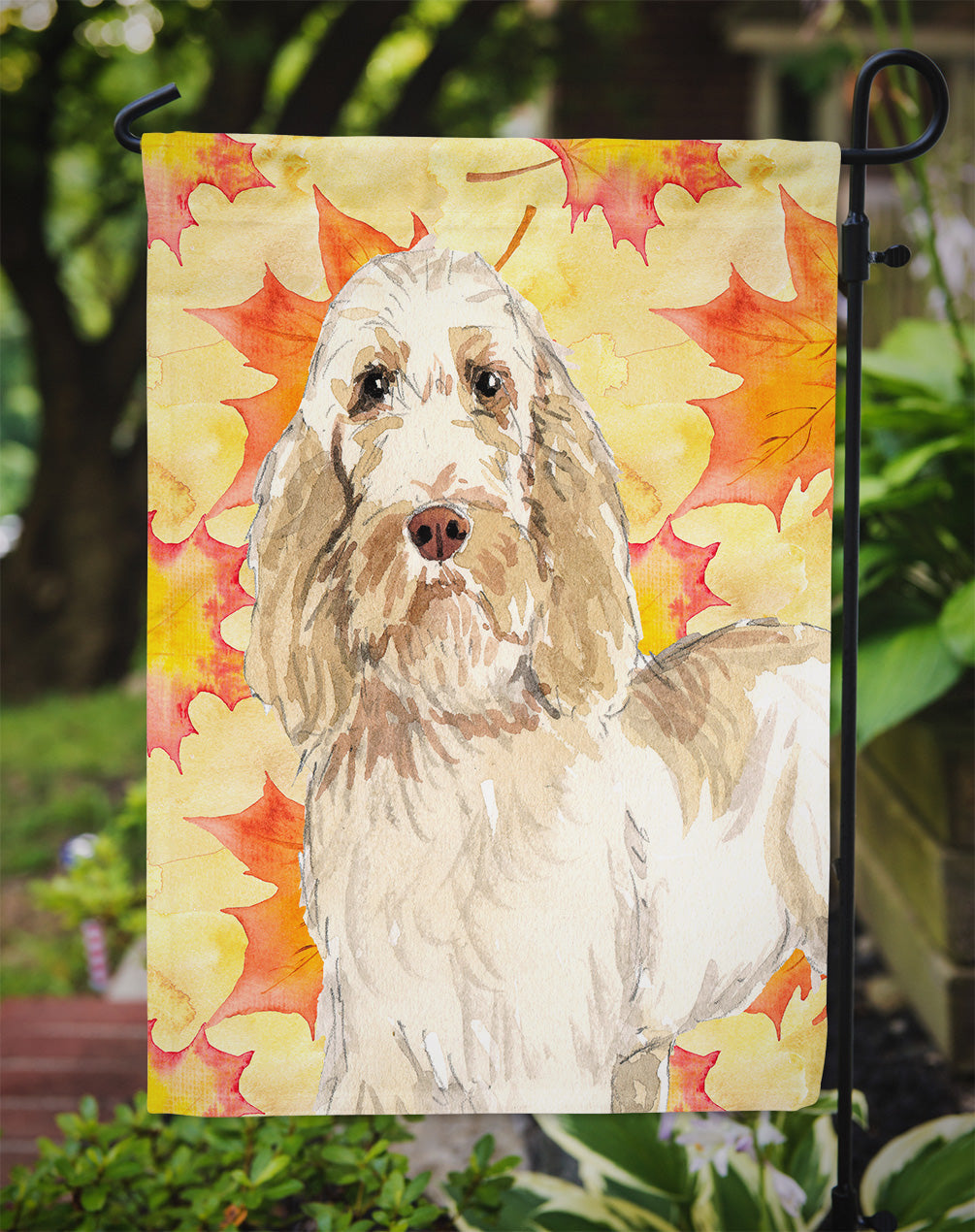 Fall Leaves Spinone Italiano Garden Flag Mailbox Decorative Yard Banner Outside Patio Artwork for Flower Beds, Garden Size, Multicolor