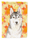 Fall Leaves Siberian Husky Garden Flag Mailbox Decorative Yard Banner Outside Patio Artwork for Flower Beds, Garden Size, Multicolor