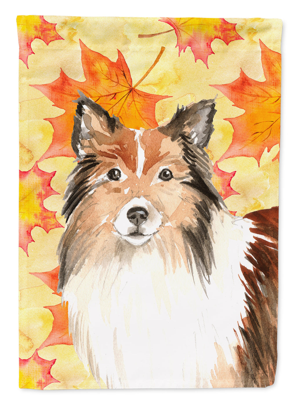 Fall Leaves Sheltie Garden Flag Mailbox Decorative Yard Banner Outside Patio Artwork for Flower Beds, Garden Size, Multicolor