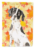 Fall Leaves English Pointer Garden Flag Mailbox Decorative Yard Banner Outside Patio Artwork for Flower Beds, Garden Size, Multicolor