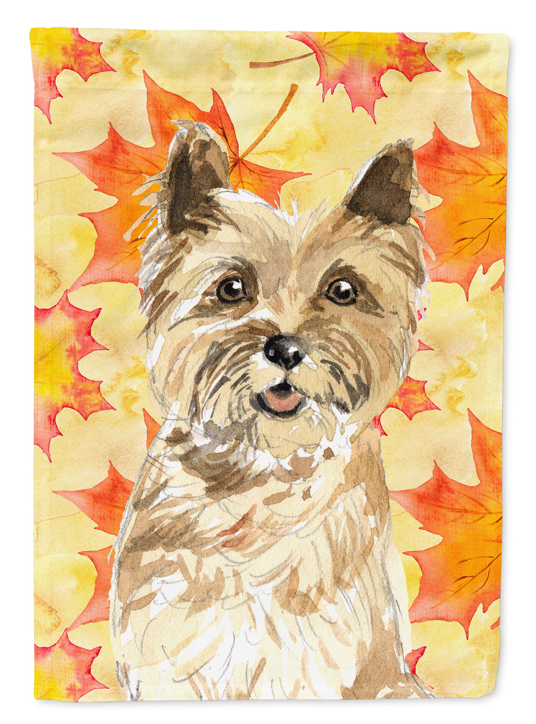 Fall Leaves Cairn Terrier Garden Flag Mailbox Decorative Yard Banner Outside Patio Artwork for Flower Beds, Garden Size, Multicolor
