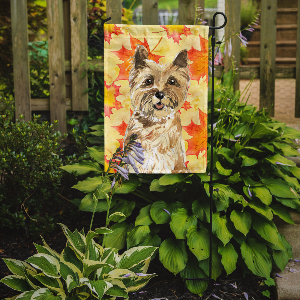 Fall Leaves Cairn Terrier Garden Flag Mailbox Decorative Yard Banner Outside Patio Artwork for Flower Beds, Garden Size, Multicolor