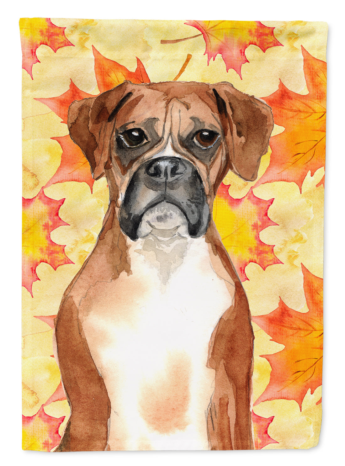 Fall Leaves Boxer Garden Flag Mailbox Decorative Yard Banner Outside Patio Artwork for Flower Beds, Garden Size, Multicolor