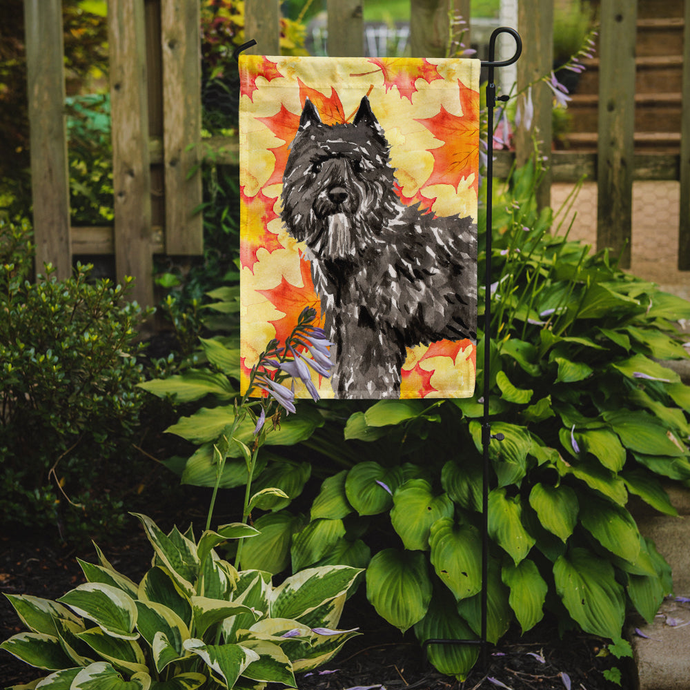 Fall Leaves Bouvier des Flandres Garden Flag Mailbox Decorative Yard Banner Outside Patio Artwork for Flower Beds, Garden Size, Multicolor